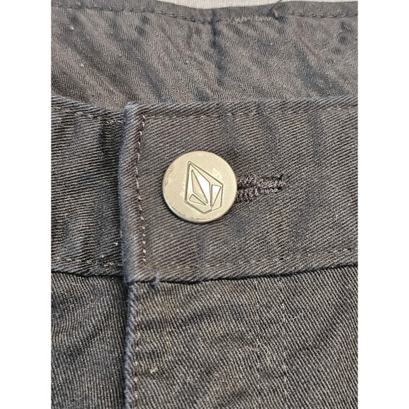 Volcom Kids Y2K Chino Pants Charcoal Black Flat Front Size 28 - Picture 2 of 7